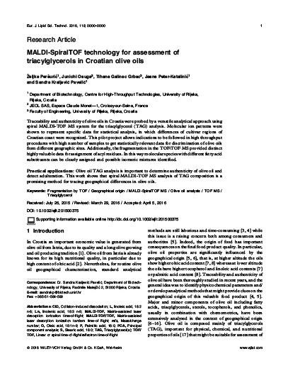 Olive Oil Persuric et al_ejlt_2016